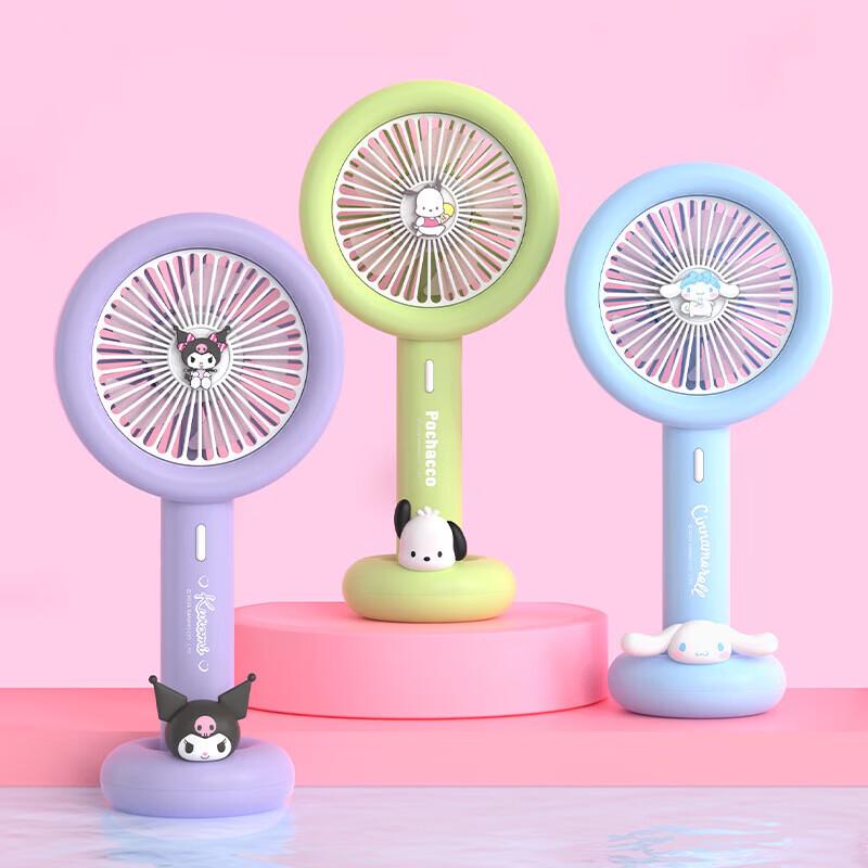 Sanrio Круг для плавания Портативный ручной вентилятор с держателем для телефона