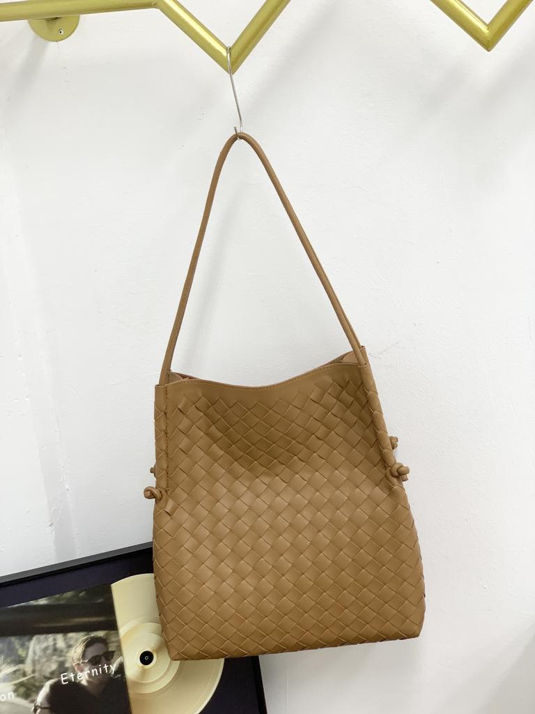 Новая женская сумка из коровьей кожи, плетеная корзина для овощей, большая вместимость, сумка через плечо на одно плечо, плетеная для женщин