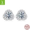50 Points Exquisite Shining Moissanite Stud Earrings For Women, Fashionable And Bright Moissanite Stud Earrings.