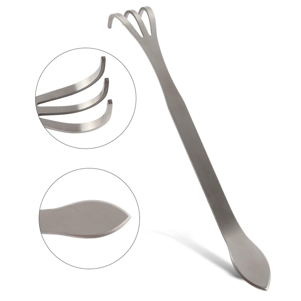 3-Prong Plant Pot Rake Stainless Steel Root Rake Pick Durable Bonsai Tool