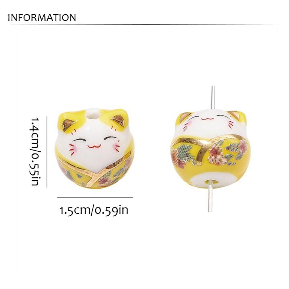 Изготовление браслета Бусины Плутос Кот Кот Удачи Разделительные бусины Манеки-неко Бусины DIY Ювелирные изделия