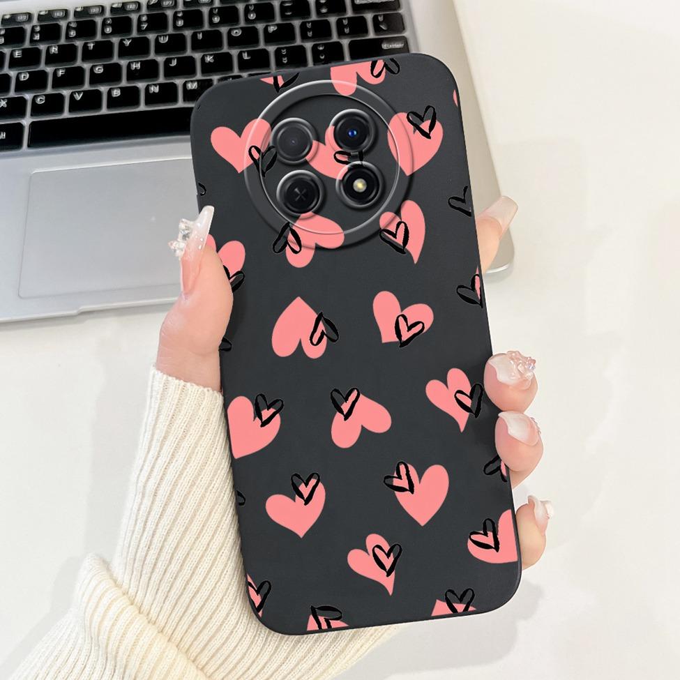 For Realme 12 5G Case For Realme 12X 5G Cover RMX3998 Luxury Fashion Flowers Kawaii Girl Cute Cat Shockproof Phone Case Funda