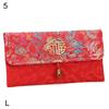 Сумка для денег в китайском стиле с цветочным принтом, тканевый конверт, красный карман, новогодний пакет