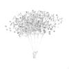 50Pcs Acrylic Beaded Branches Artificial Flowers Bouquet for Wedding Holiday Home Office Decor