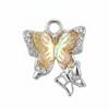 10Pcs Double Layer Butterfly Alloy Pendant Diy Jewelry Accessories Materials Zinc Alloy