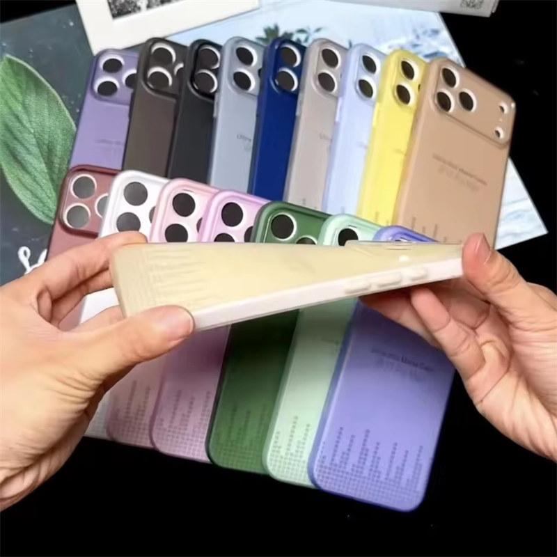 Ультратонкий Матовый Полупрозрачный Чехол Для Телефона Для iPhone 17 Air 16 15 14 13 12 11 Pro Max Plus Ударопрочный Прозрачный Тонкий Мягкий ТПУ Задняя Крышка