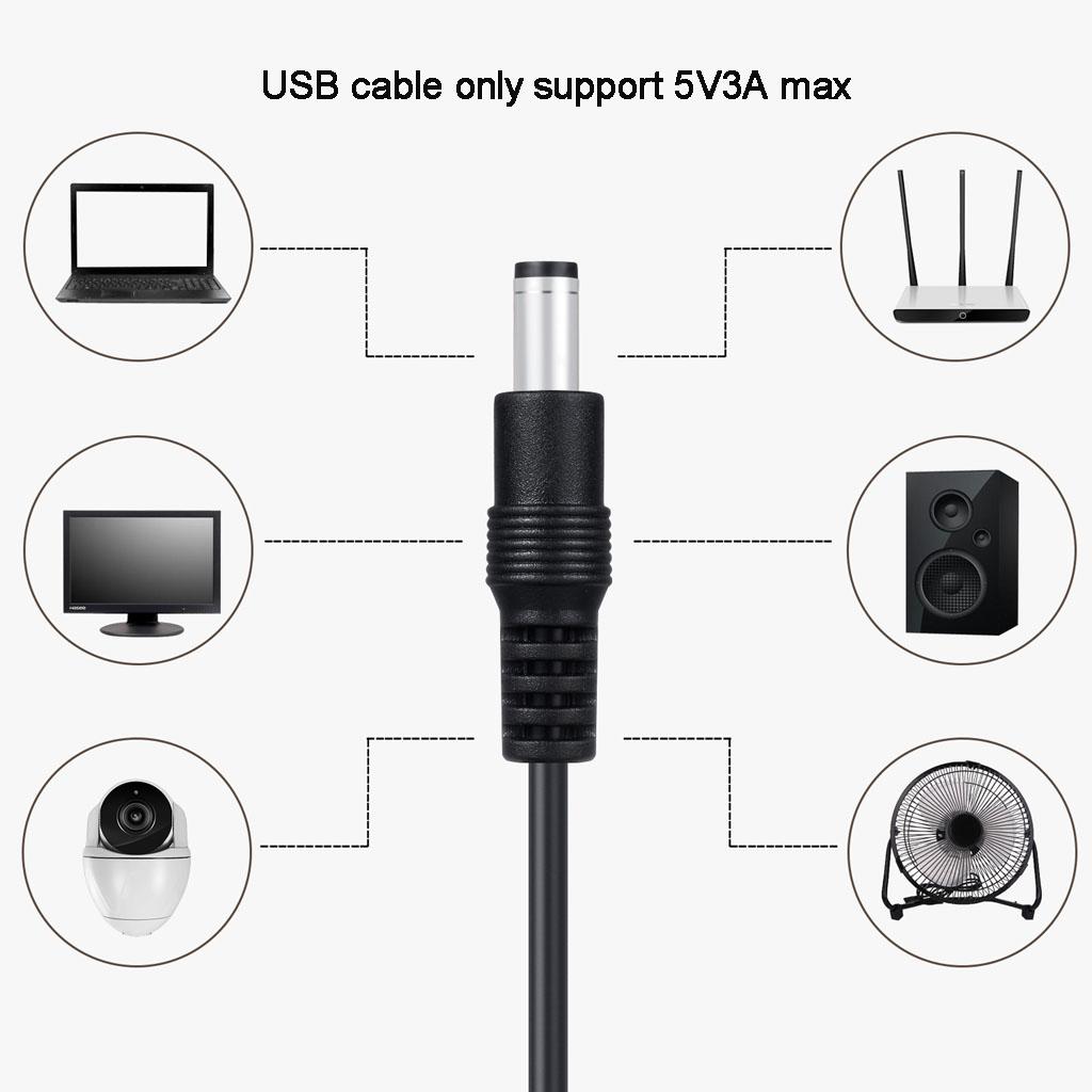 USB на DC штекер, 8-в-1 USB штекер на DC полый штекер кабель, Кабель питания, Адаптерный кабель с 8 штекерами для роутеров, Ke