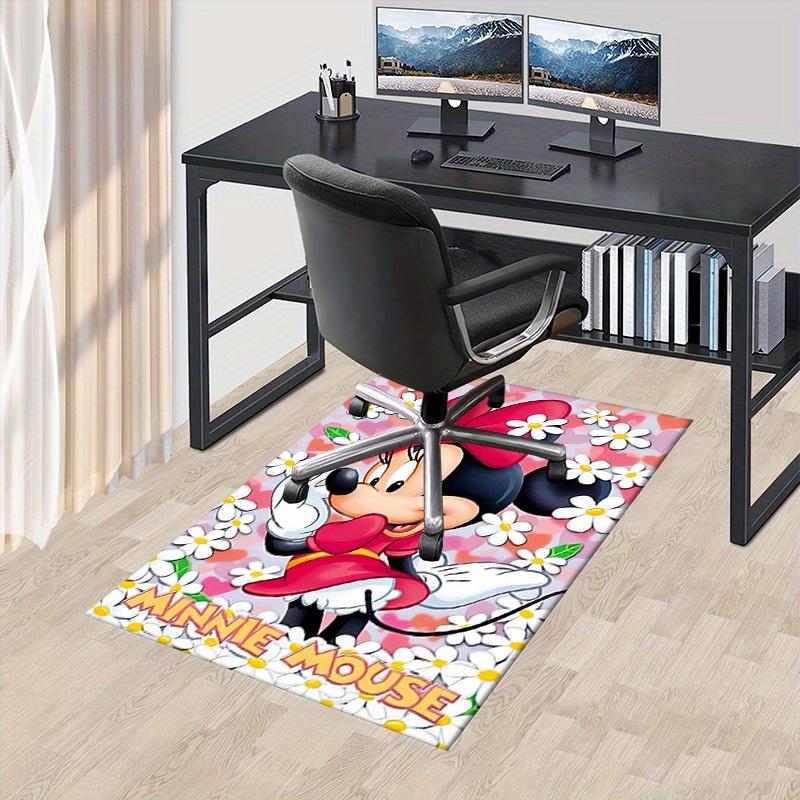 1pcOffice Carpet, Desk Mat, Gift for Home Decor, Minnie Mouse Theme Rug, Cute Cartoon Flooring, Room Decoration, Soft Non-Slip Mats