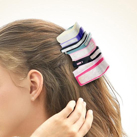 Book-shaped Hair Claw Pencil Design Hair Clip Patchwork Color Back Head Hair Clip Back To School Hair Accessory Headgear