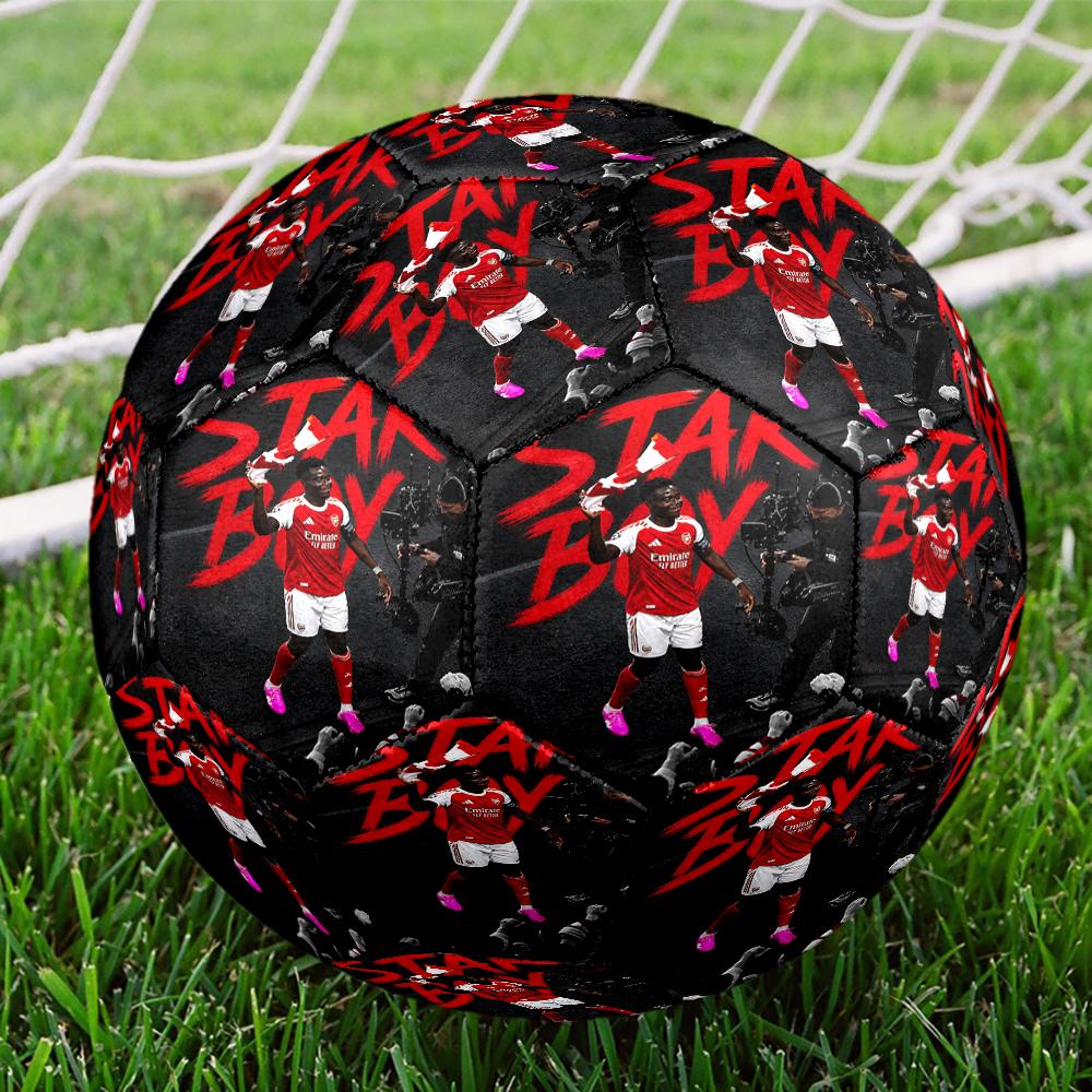 Arsenal Football Club Emblem Size 5 Soccer Ball PVC Football Sports Matches Training Outdoor Games Beach Elastic Balls 07a19