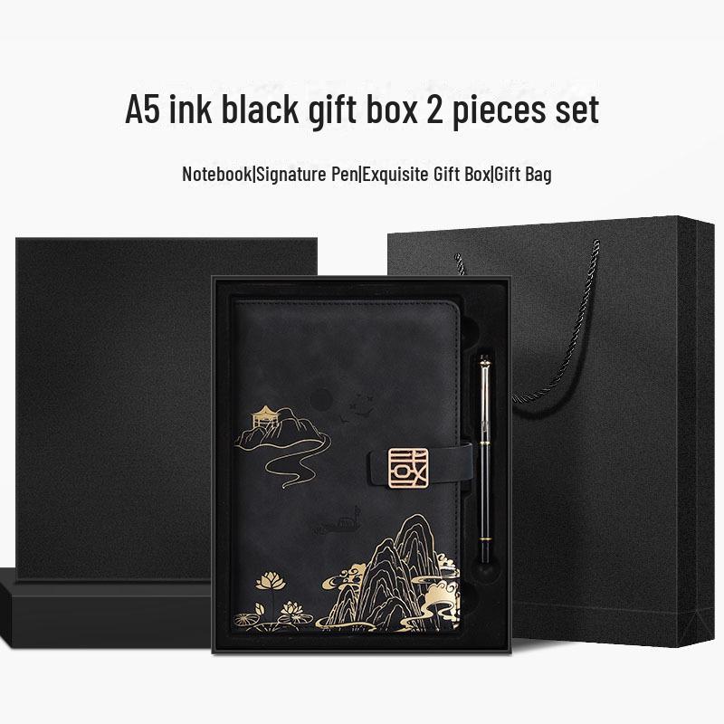 Подарочный набор из блокнотов формата А5 «Культура и творчество» — сувенир в китайском стиле с индивидуальным логотипом