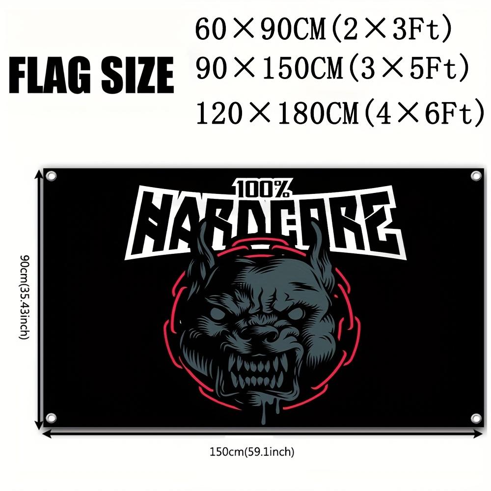 2D Flat, 1pc Passionate Fanatic Dog Polyester 2D Flat Flag Banner, Decorative Tapestry, Large 3x5ft 90x150cm or Extended 4x6ft 1
