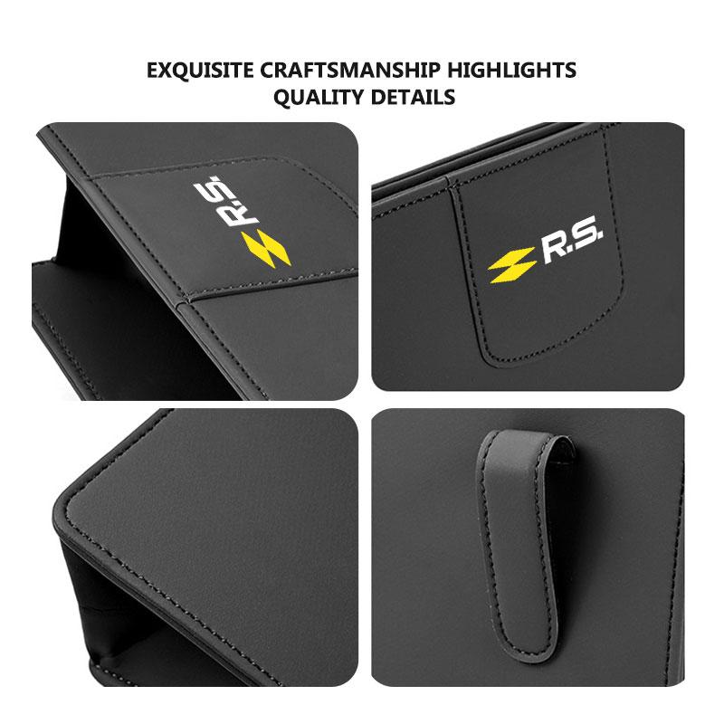 Car Door Seat Back Tissue Water Cup Leather Storage Box For Renault Arkana Captur Twingo Talisman RS Logan Duster AA16
