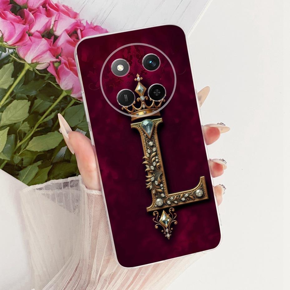 2025 Fashion Crown Letter Case For Honor X9C 5G X9CSmart Soft Silicone TPU Back Cover For HonorX9C X 9C Smart 5G Cases Bumpers