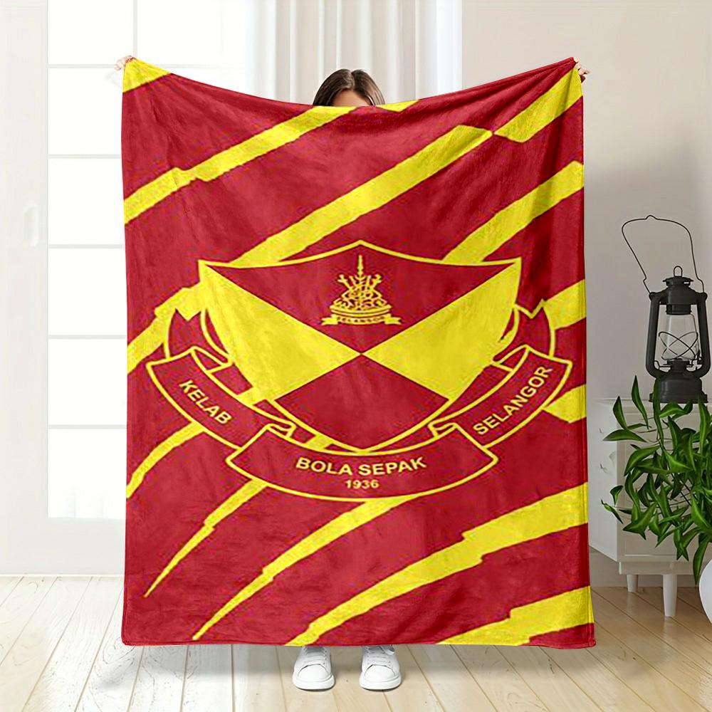 Selangor Football Club Printed Pattern bedroom blanket, Keep warm bedroom blanket, Suitable for Living Room and Bedroom Sofas