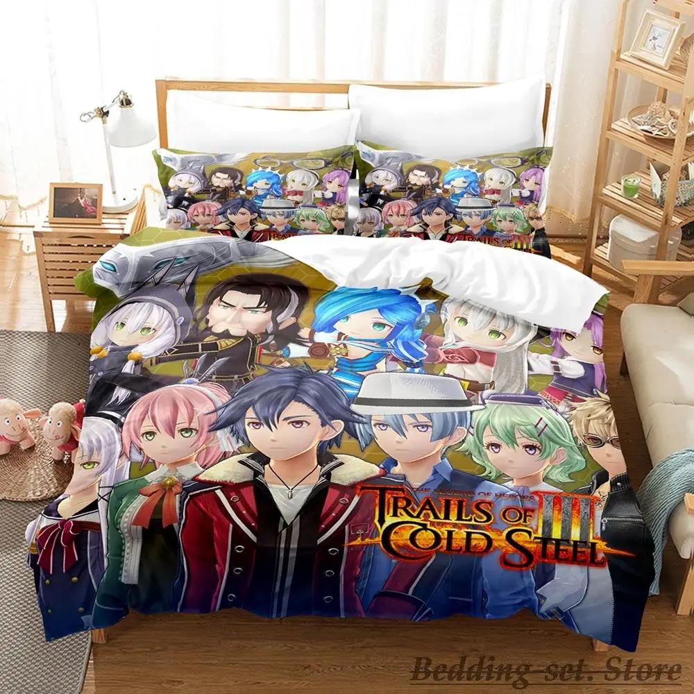 The Legend of Heroes Bedding Set Single Twin Full Queen King Size Bed Set Adult Kid Bedroom Duvetcover Sets Anime