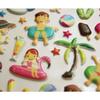 Reusable Stickers - 3D Relief - Pool and Beach - Glitter