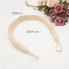 Boho Macrame Cotton Curtain Tieback, No Drill Linen Curtain Strap, INS Beige Curtain Holder for Bedroom/Living Room
