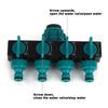 4 Way Hose Splitter Water Tap Hose Connectors Distributor G3/4 Male Thread Water Out for Greenhouse Seedbed and Plant Irrigation