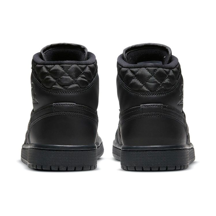 Air Jordan 1 Mid SE Черные стеганые женские кроссовки Белые DB6078-001