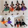 Multicolor Halloween Hanging Decoration Riding a Broomstick Witch Hanging Pendants  Home Decoration