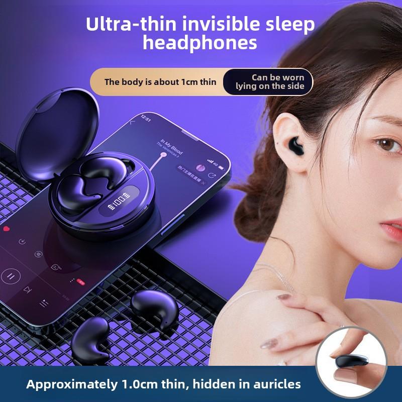 Беспроводные наушники Bluetooth для сна Mini Side Sleep Ultra-thin Sports Running Invisible Digital Display Screen