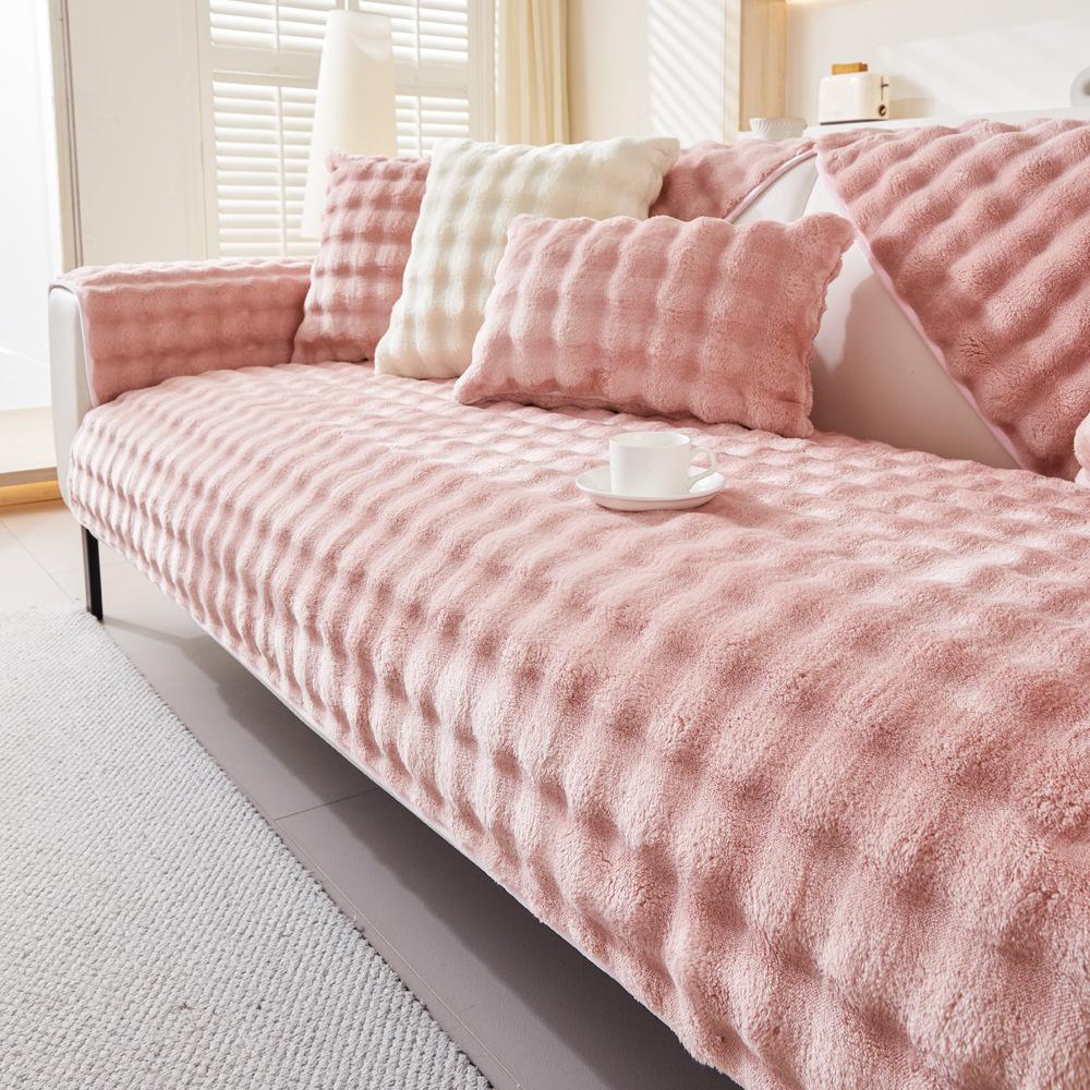 Подушка для дивана интернет-знаменитости, утолщенная плюшевая подушка для сиденья на осень и зиму, нескользящий чехол для дивана, новый чехол для спинки и сиденья