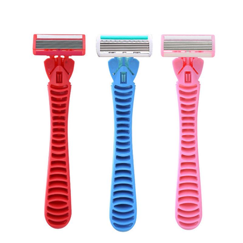 Женская ручная бритва с 6 лезвиями для удаления волос на подмышках, ногах и в зоне бикини
