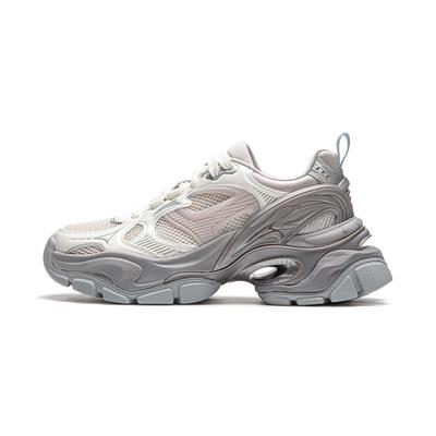 Li Ning Project Cici Модные кроссовки на толстой подошве, амортизирующие, нескользящие, износостойкие, с поддержкой, увеличивающие рост, низкие, повседневные, AGCU262-3