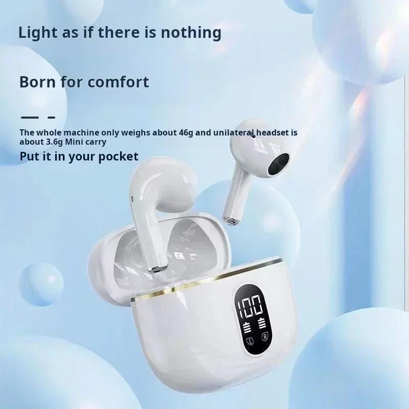 Wireless Earphone HIFI Stereo Sound Bluetooth Headphones For Power Display Earbuds For Samsung Headset Cable