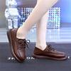 Shoes for Women  Hot Sale Autumn Women's Pumps Solid Color Round Toe Platform Mid Heel Water Proof Lace Up Zapatos Mujer
