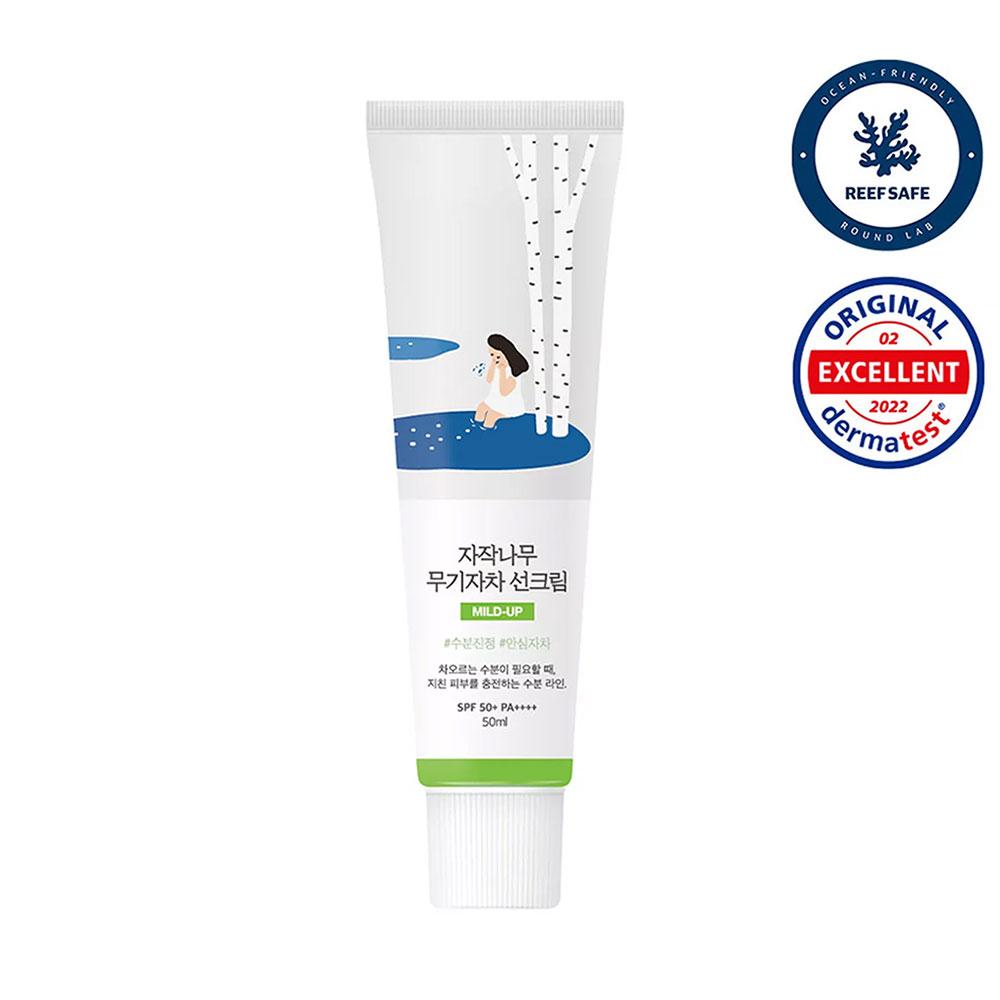 ROUND LAB Увлажняющий солнцезащитный крем Mild-Up с березовым соком 50 мл (SPF50 +)