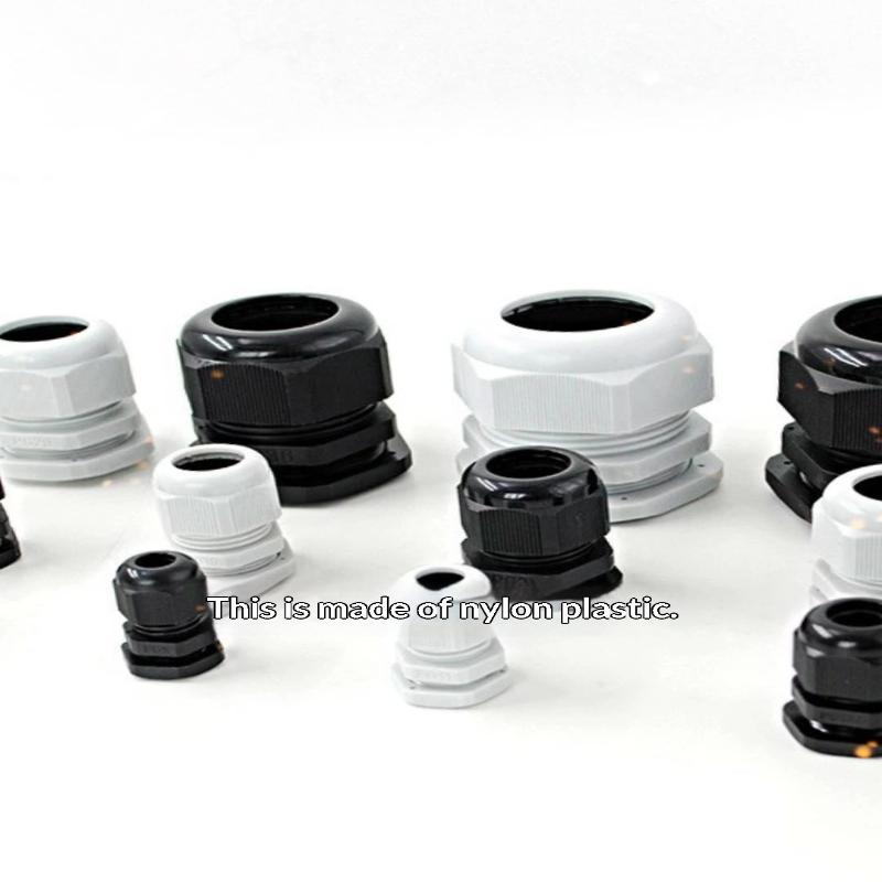 10Pcs Waterproof Cable Gland Pg7 Pg9 Black White Plastic Seal Joint Nylon Ip68 Cable Fixing Nylon Connector For Electrica Wire
