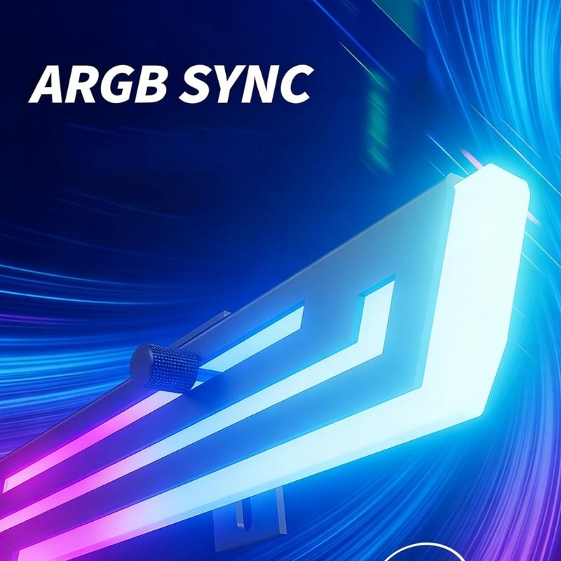 Держатель видеокарты с ARGB-синхронизацией, дисплеем температуры и регулируемой поддержкой для тяжелых видеокарт, таких как серия 40