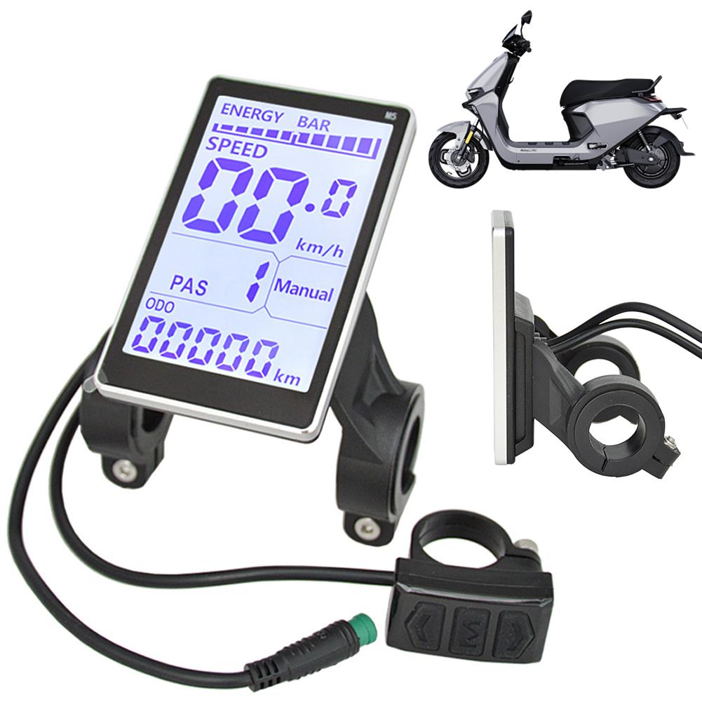 Electric Bike LCD Display Screen Waterproof E Scooter M5 Panel Universal Electric Bike LCD Display Meter for Electric Bike