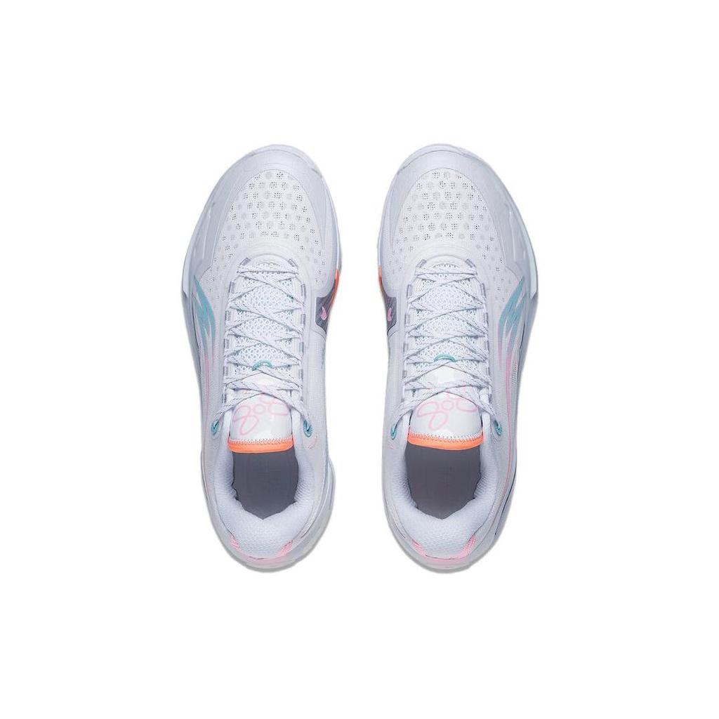 Li Ning Wade 808 3 Ultra Нескользящие износостойкие низкие мужские баскетбольные кроссовки Белые ABAT051-7