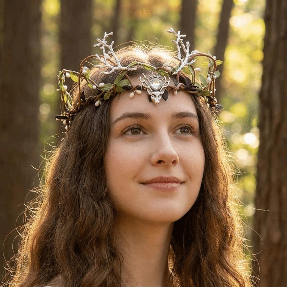Лоза Эльф Диадема Фэнтези Головной убор Феи Корона Эльфа Феи Лесная Свадьба