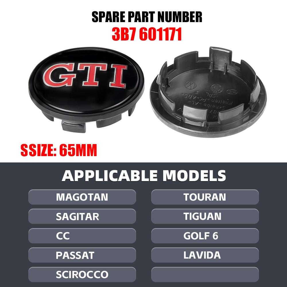 HIJK1 Emblems 56/65/66MM Car Wheel Center Hup Caps Wheel Cover For Volkswagen Passat CC Tiguan L Golf 6 Variant Touran Sagitar GTI VW