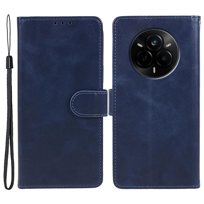 For Realme 14 Pro 5G Case PU Leather Wallet Protective Phone Cover Calf Texture