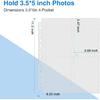 Sooez 30 шт. Прочные кармашки для фотографий для 3-кольцевого альбома (240 картинок), Пластиковые страницы для альбома 3,5x5, Прозрачные архивные кармашки, Страницы для папки