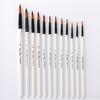 Monoceros 12Pcs Pointed Flat Top Paint Drawing Brush Acrylic Watercolor Oil Painting Pen