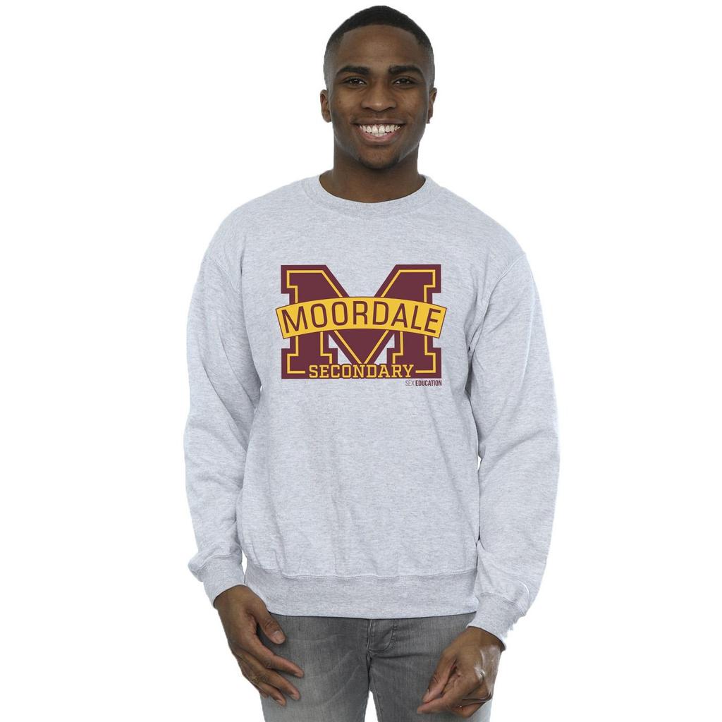 Netflix Mens Sex Education Moordale M Logo 2 Sweatshirt
