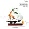 Aris & Juno Chinese Feng Shui Deer & Peace Buckle Decoration Set - Safe Journey Figurine with Copper Deer and Jade Peace Buckle for Home Office