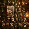 2D Acrylic Hanging Decorations 24 Day Dog Advent Calendar Cute Flat Chihuahua Ornaments Unique Gift for Moms And Dads Different Pendants Holiday