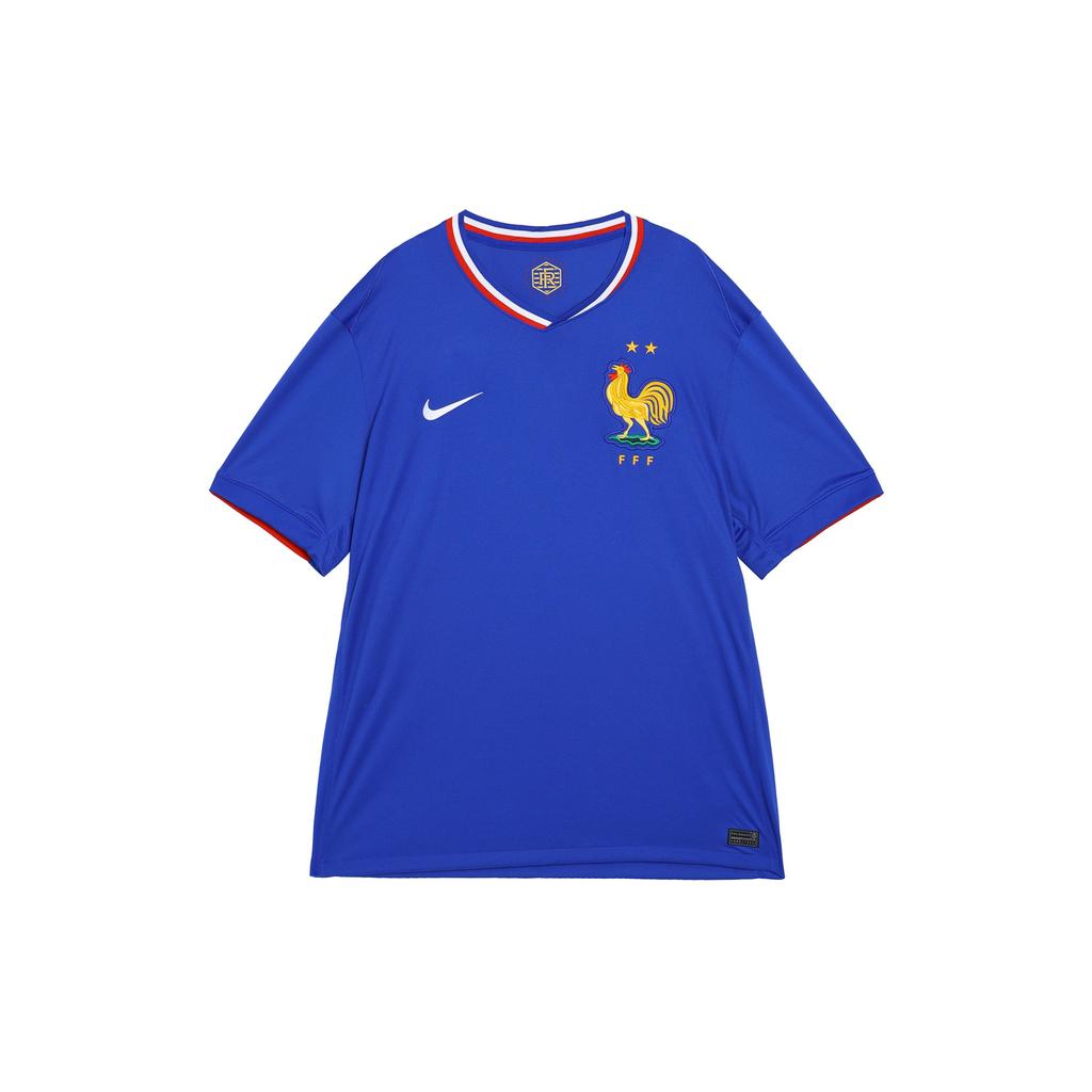 Nike FFF 2024/25 Стадионная домашняя мужская футбольная майка Dri-FIT Синяя FJ1259-452
