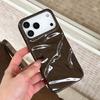 Кофейный цвет 3D узор Волна Воды Чехол для Телефона Для iPhone 17 16 15 14 13 12 11 Pro Max Мягкий Ударопрочный Силиконовый Чехол Девочки