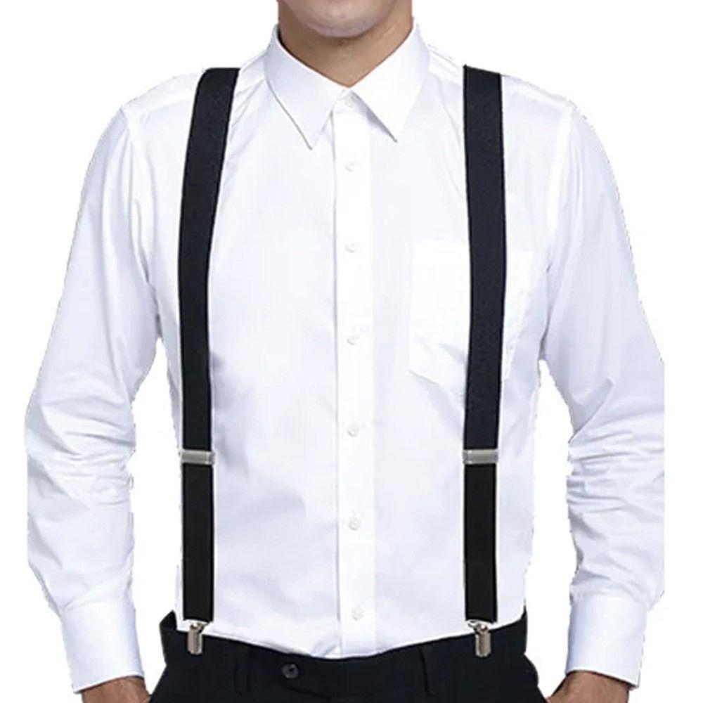 Adjustable Elastic Braces 4 Clips Brace Strap Belt New Trouser Straps Belt Men Women