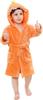 LOLANTA and Flannel Bathrobe with Hood and Waist Dinosaur Warm Winter Ages Kids' Baby's Belt, Design, Outfit, Orange, 2-3