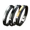 Black Leather Men's Bracelet Personalized Simple  Retro Leather Bracelet Woven Bracelet