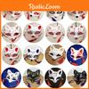 Premium Handpainted Kitsune Fox Mask With Japanese Anime Theme Perfect For Cosplay And Costumes